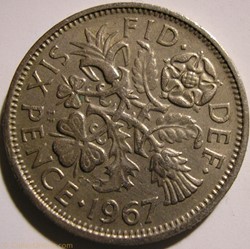 Elizabeth II - 6 Pence 1967 - UK