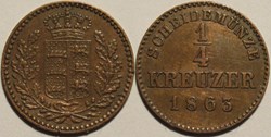 Wilhelm I - 1/4 Kreuzer 1863 - Kingdom of Württemberg