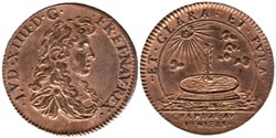 Louis XIV - 1666, Jeton, Chambre aux Deniers
