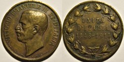 1848-1918 Medaglia commemorativa dell'Unità d'Italia - Vittorio Emanuele III