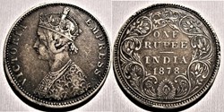 Victoria - One Rupee 1878 Bombay - British India