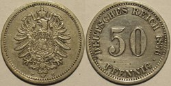 Wilhelm I - 50 Pfennige 1876 Frankfürt - German Empire