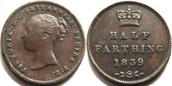 Victoria - Half Farthing 1839 - Kingdom of Great Britain