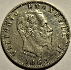 1863 Royaume d'Italie, 20 Centesimi, Milano - Vittorio Emanuele II