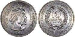 Uruguay - 10 Pesos 1961 - Sesquicentennial of Revolution Against Spain