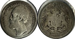 Sweden - Oskar II - 1 Krona 1876/75 Overdate