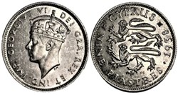 George VI - Nine Piastres 1938 - Cyprus