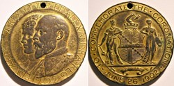 Edward VII & Alexandra - 1902 Coronation Medal - Birmingham, UK