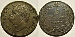 1898 Regno d'Italia, 2 Centesimi, Roma - Umberto I