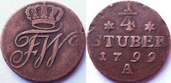 Friedrich Wilhelm III - ¼ Stüber 1799 - East Friesland