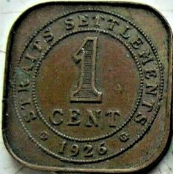 George V - One Cent 1926 - Straits Settlements (ex.3)