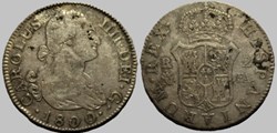 1800 - 2 Reales Madrid - Carlos IV de España
