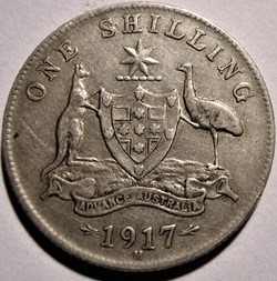 George V - One Shilling 1917 Melbourne - Australia
