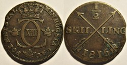 Sweden - Karl XIII - 1/2 Skilling 1815