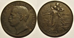 1911 Regno d'Italia, 10 Centesimi, Roma - Vittorio Emanuele III