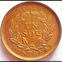 Montreal Un Sou Belleville - Token ca. 1835-1838 ( 2 shamrocks)