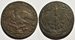 México - 1/4 Real 1836 - 1st Republic