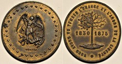Belgique - Médaille 1875 l'Arbre de la Liberté