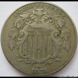 1874 5 Cents