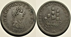 George III - HalfPenny Token 1815 Trade & Navigation - Nova Scotia