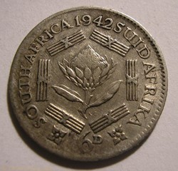 George VI - 6 Pence 1942 - South Africa