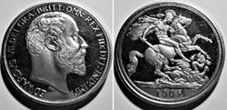 Edward VII - Crown 1905 - Retro Pattern - Great Britain