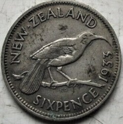 George V - 6 Pence 1933 - New Zealand