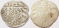 1527 Free City of Nuremberg, 1 Pfennig - Emperor Charles V
