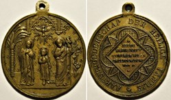 La Sainte Famille en fuite, médaille Néerlandaise, ca 1830