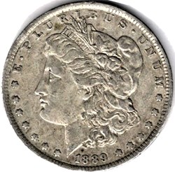 1889 New Orleans Dollar - Repunched Date