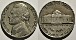 1942 Five Cents Jefferson, Denver (1st Portrait)