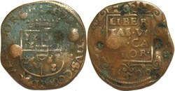 Floris of Palland - 1 Duit 1590 - County of Culemborg, Gelderland