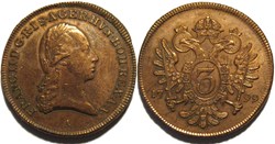 Franz II - 3 Kreuzer 1799 Wien, Austrian Empire