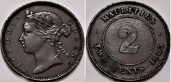 Victoria - Two Cents 1883 - Mauritius Island