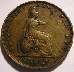 George IV - 1 Farthing 1827 Great Britain (ex.2)