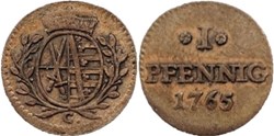 Friedrich August III - 1 Pfennig 1765 - Electorate of Saxony
