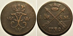 Sweden, King Fredrik I - 1 Öre 1730 Avesta