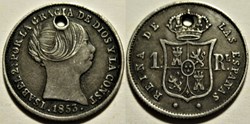 1853 Sevilla - 1 Real - Isabel II de España
