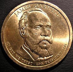 James Garfield - 2011 One Dollar, Philadelphia Mint