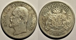 Oskar II of Sweden - 2 Kronor 1907