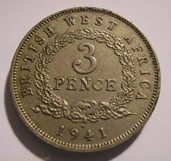 George VI - 3 Pence 1941 - West Africa