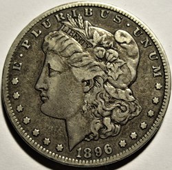 1896 San Francisco Dollar - Repunched Mintmark
