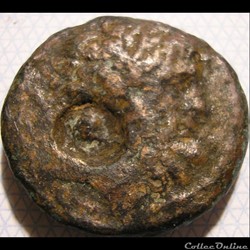 Antiocheia, AE24 Pompeian Era & countermarked under Cleopatra