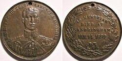 Prince Albert Victor - Token of his death in 1892 - UK