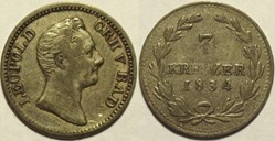 Leopold I - 3 Kreuzer 1834 - Grand-Duchy of Baden
