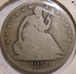 1858 Half Dollar (ex.2)