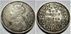 Victoria - One Rupee 1893 Bombay - British India