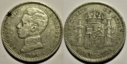 1904 - Peseta - Alfonso XIII de España
