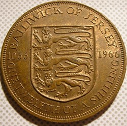 States of Jersey - 1/12 Shilling, Hastings 1066-1966 - Elizabeth II