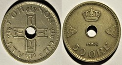 Haakon VII of Norway - 50 Øre 1926